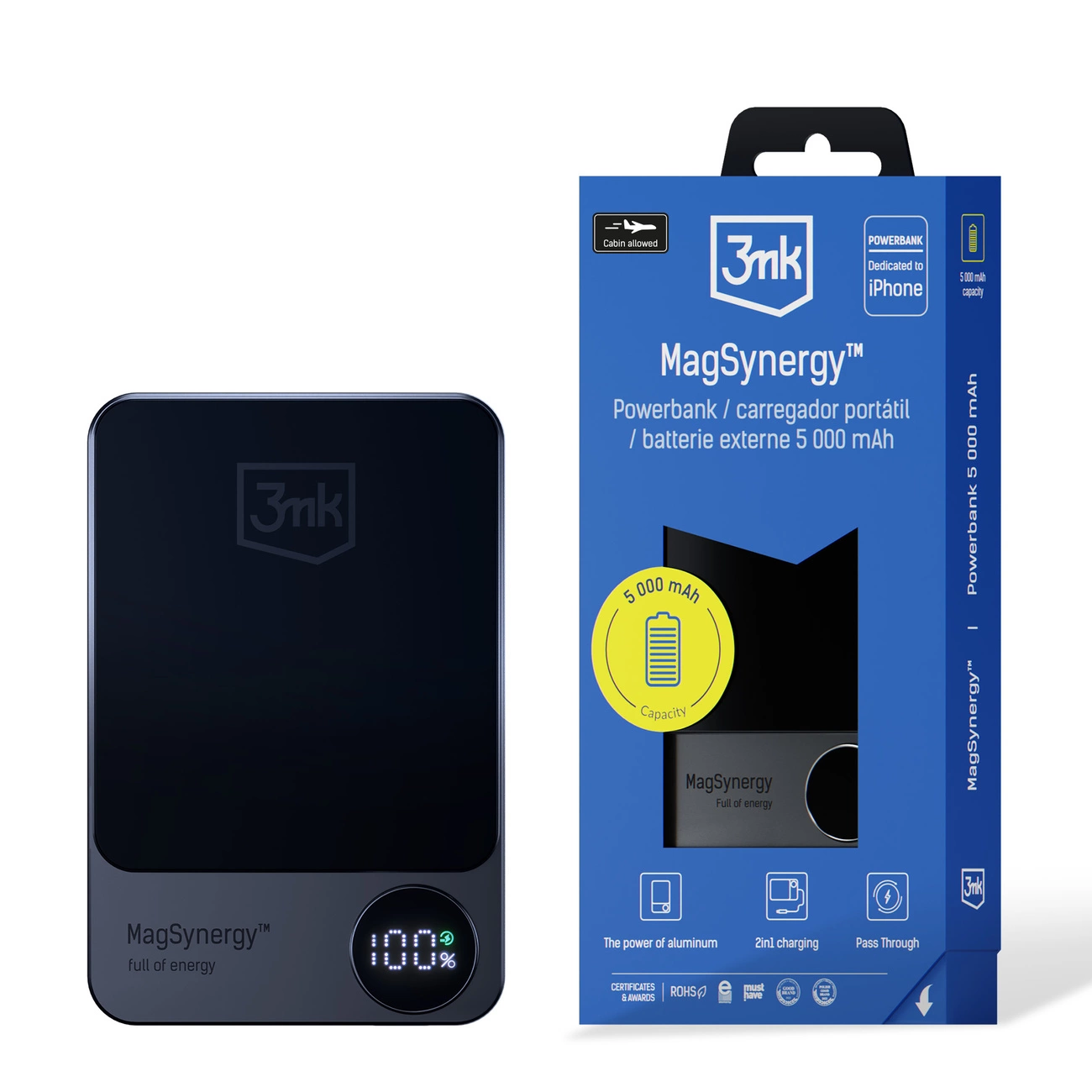 Išorinė baterija 3mk MagSynergy, 5000 mAh