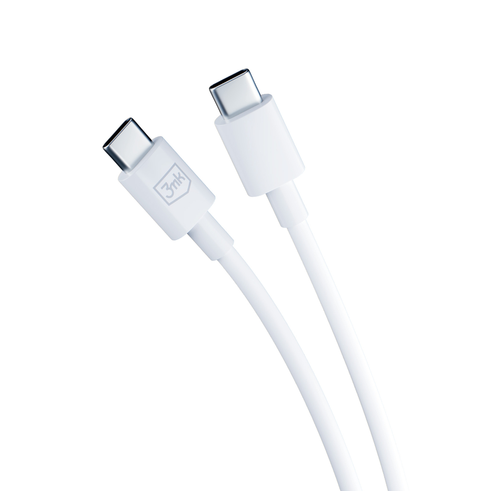 3mk Hyper Charger PD GaN 25W tinklo įkroviklis su USB-C laidu, baltas