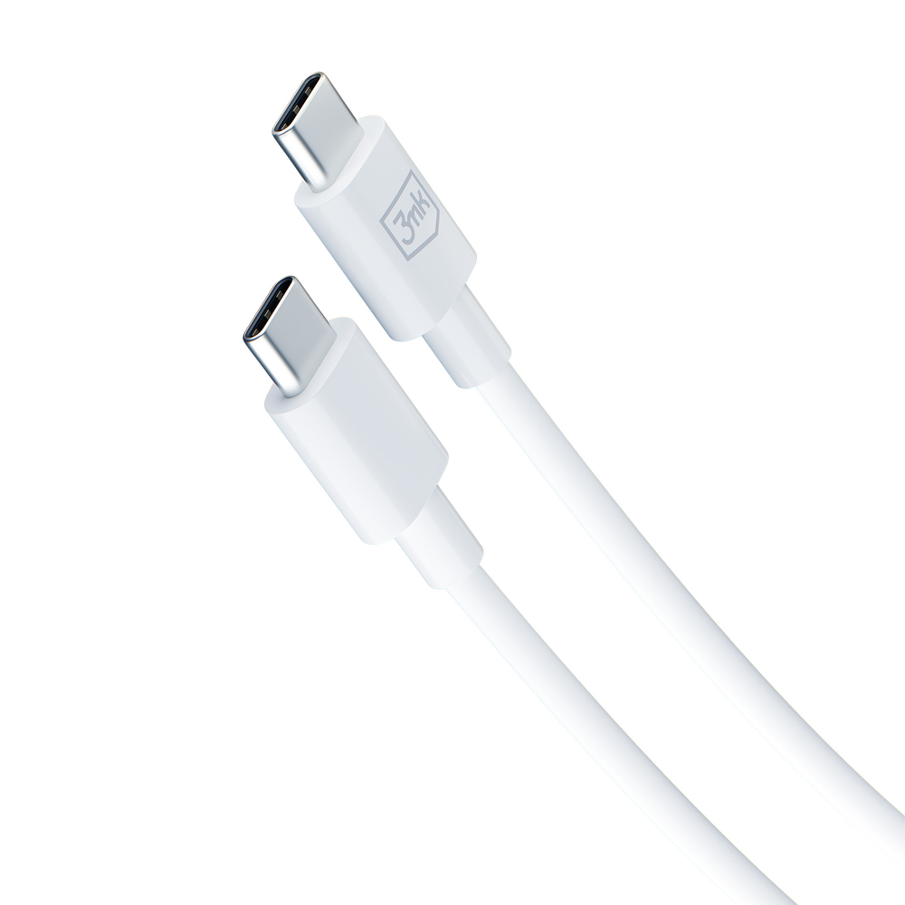 3mk Hyper Charger PD GaN 25W tinklo įkroviklis su USB-C laidu, baltas