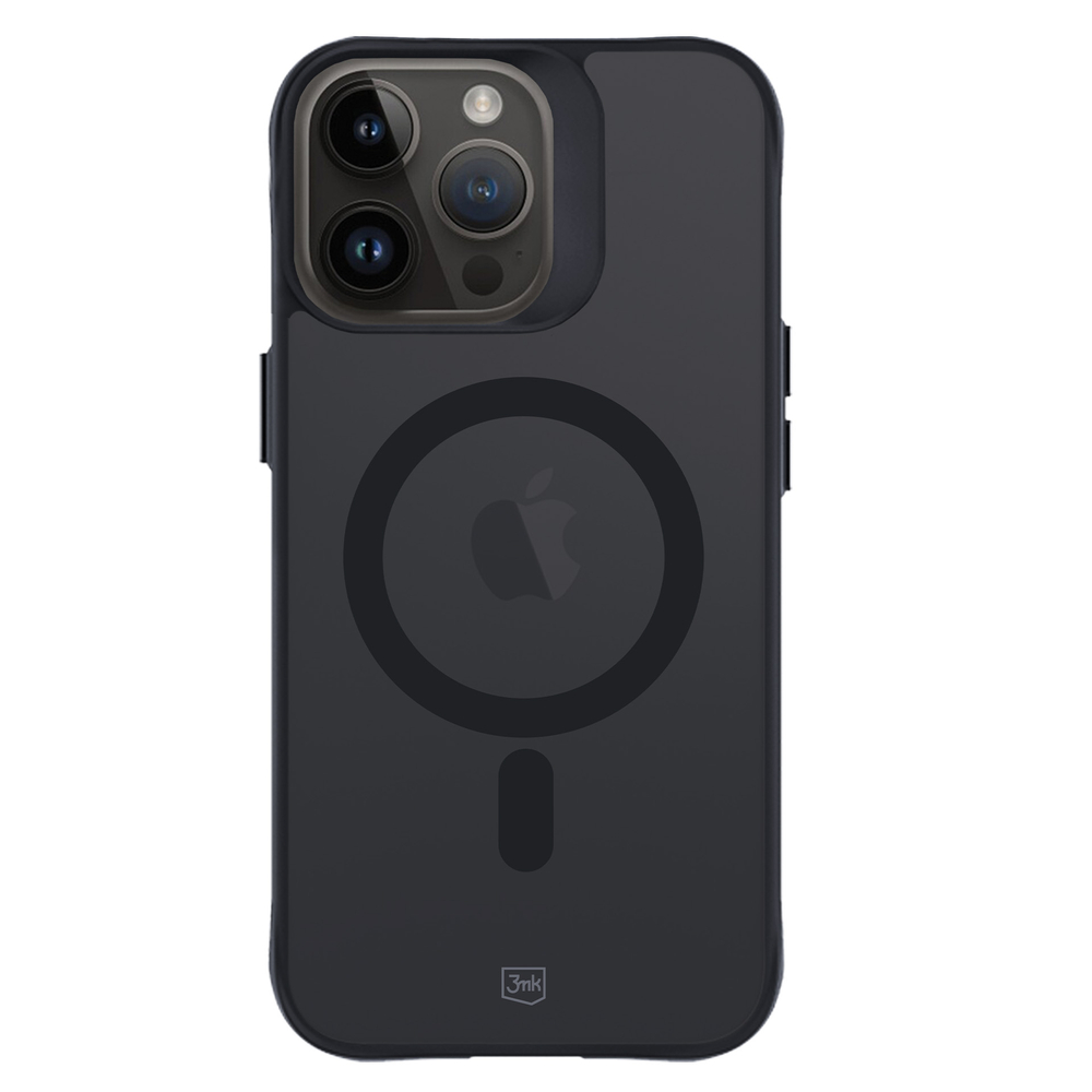 3mk dėklas iPhone 15 Pro Max Smoke MagCase, pusiau skaidrus