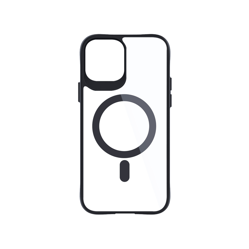 3mk dėklas Satin Armor MagCase, skirtas iPhone 12 Pro Max, skaidrus / juodas rėmelis
