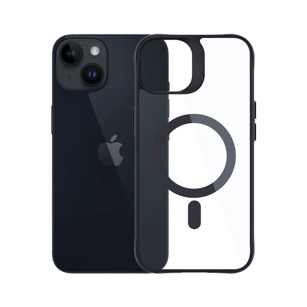3Mk Protection Satin Armor MagCase Apple iPhone 13 / 14 dėklas skaidrus su juoda