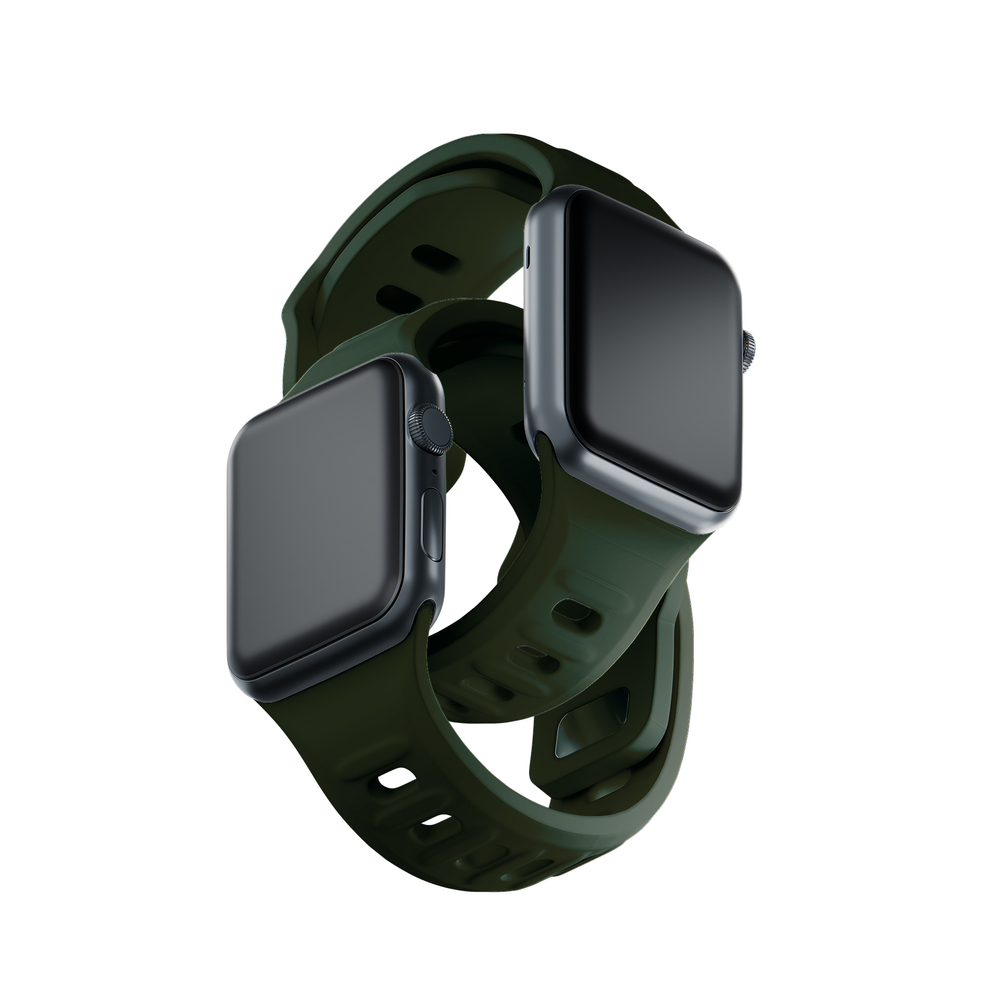 3mk silikoninis laikrodžio dirželis Apple Watch 38 / 40 / 41 mm, žalias
