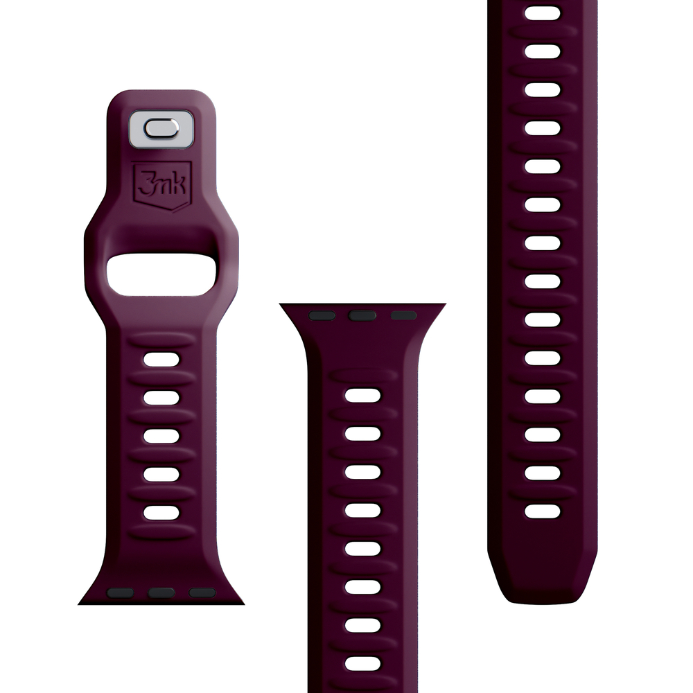 3mk silikoninis dirželis Apple Watch 38 / 40 / 41 mm, bordo