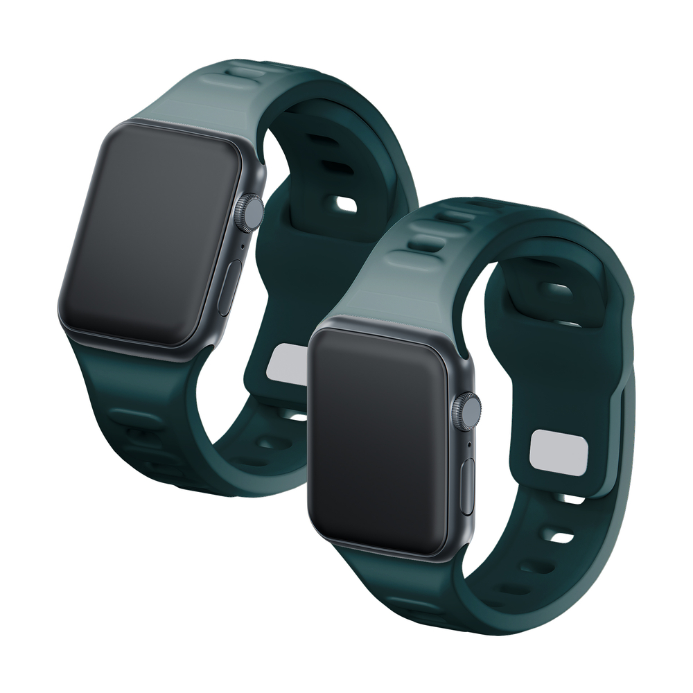 3mk silikoninis laikrodžio dirželis Apple Watch 42 / 44 / 45 / 49 mm, žalias