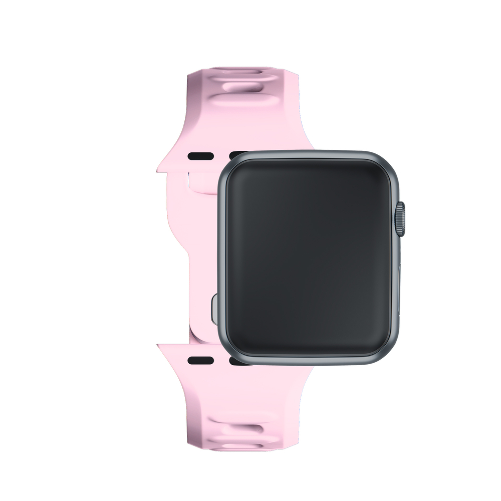 3mk silikoninis laikrodžio dirželis Apple Watch 42 / 44 / 45 / 49 mm, rožinis