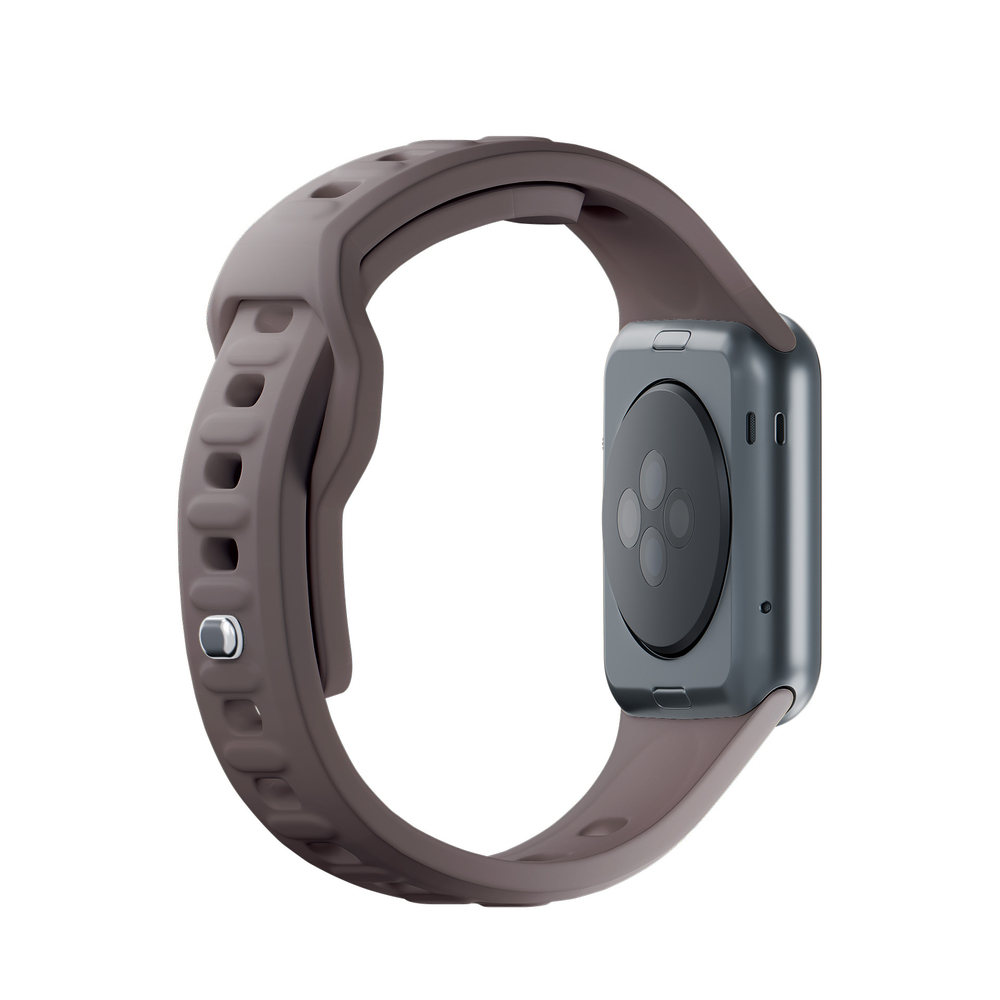 3mk silikoninis laikrodžio dirželis Apple Watch 42 / 44 / 45 / 49 mm, rudas