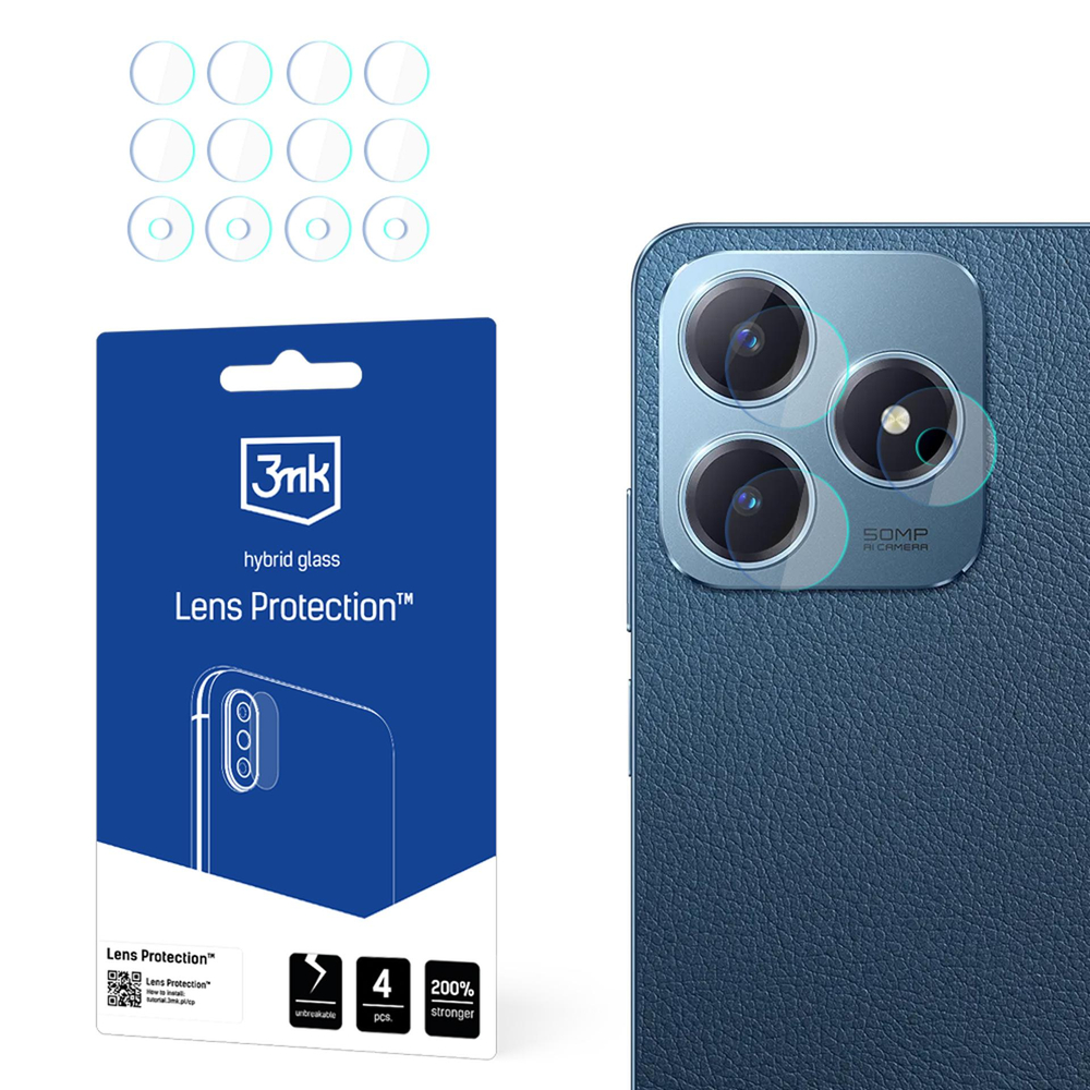 3Mk Lens Protection Hybrid Glass for Realme C63 Camera