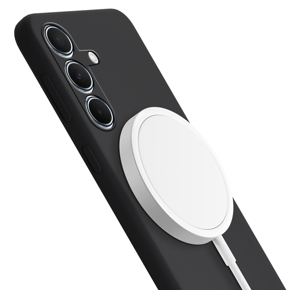 3mk silikoninis dėklas Samsung Galaxy A55 5G telefonui, juodas