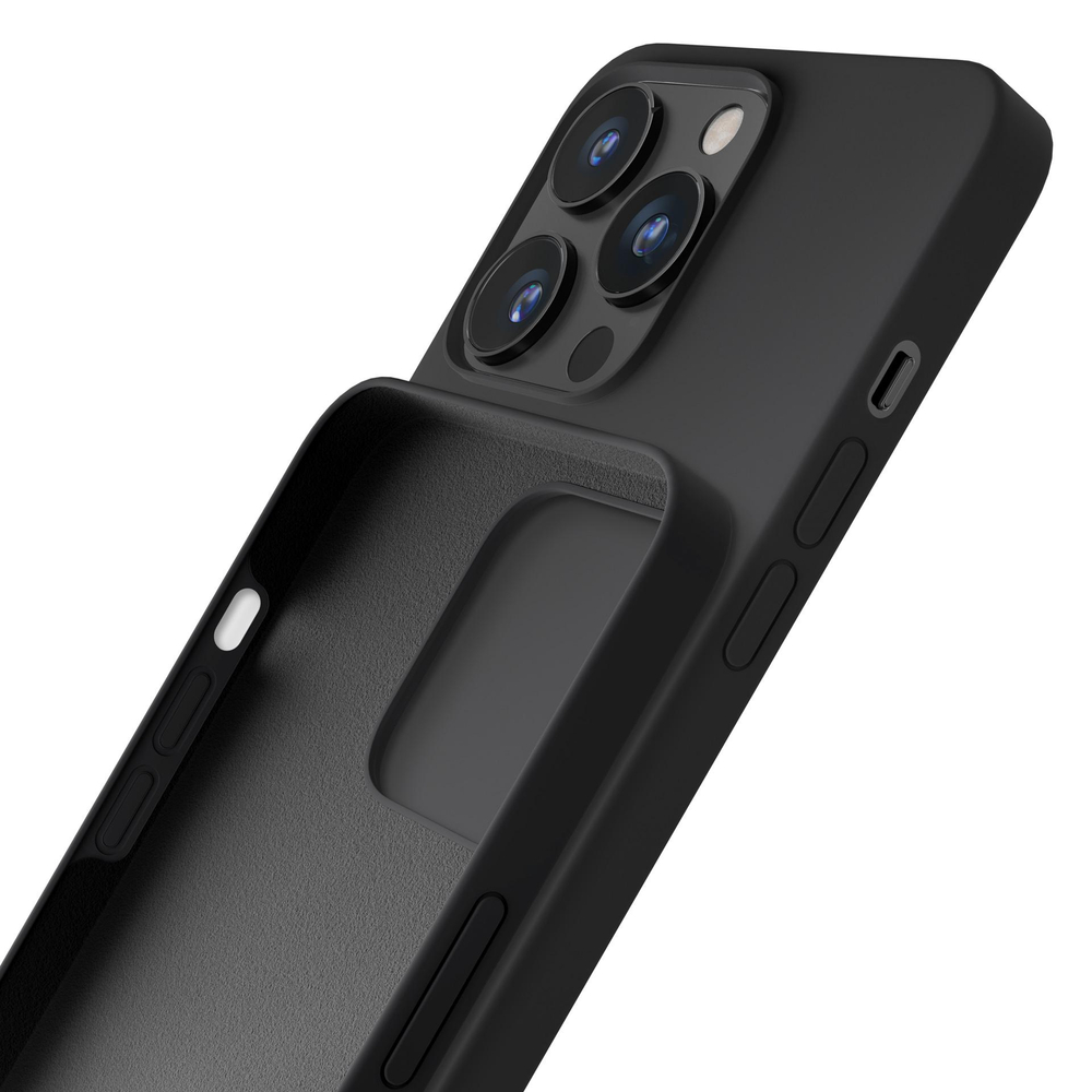 3mk Silicone Case for iPhone 16 Pro Max, Black