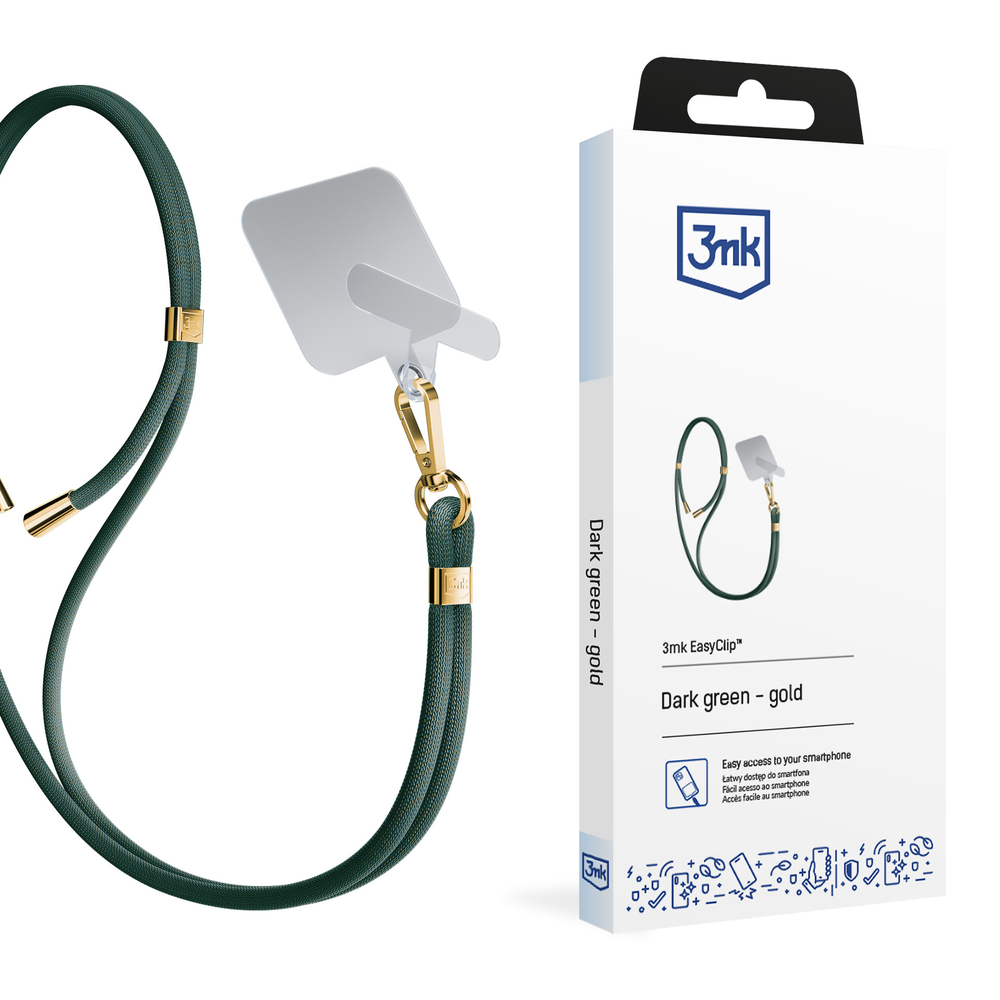 3mk EasyClip Smartphone Lanyard, Green