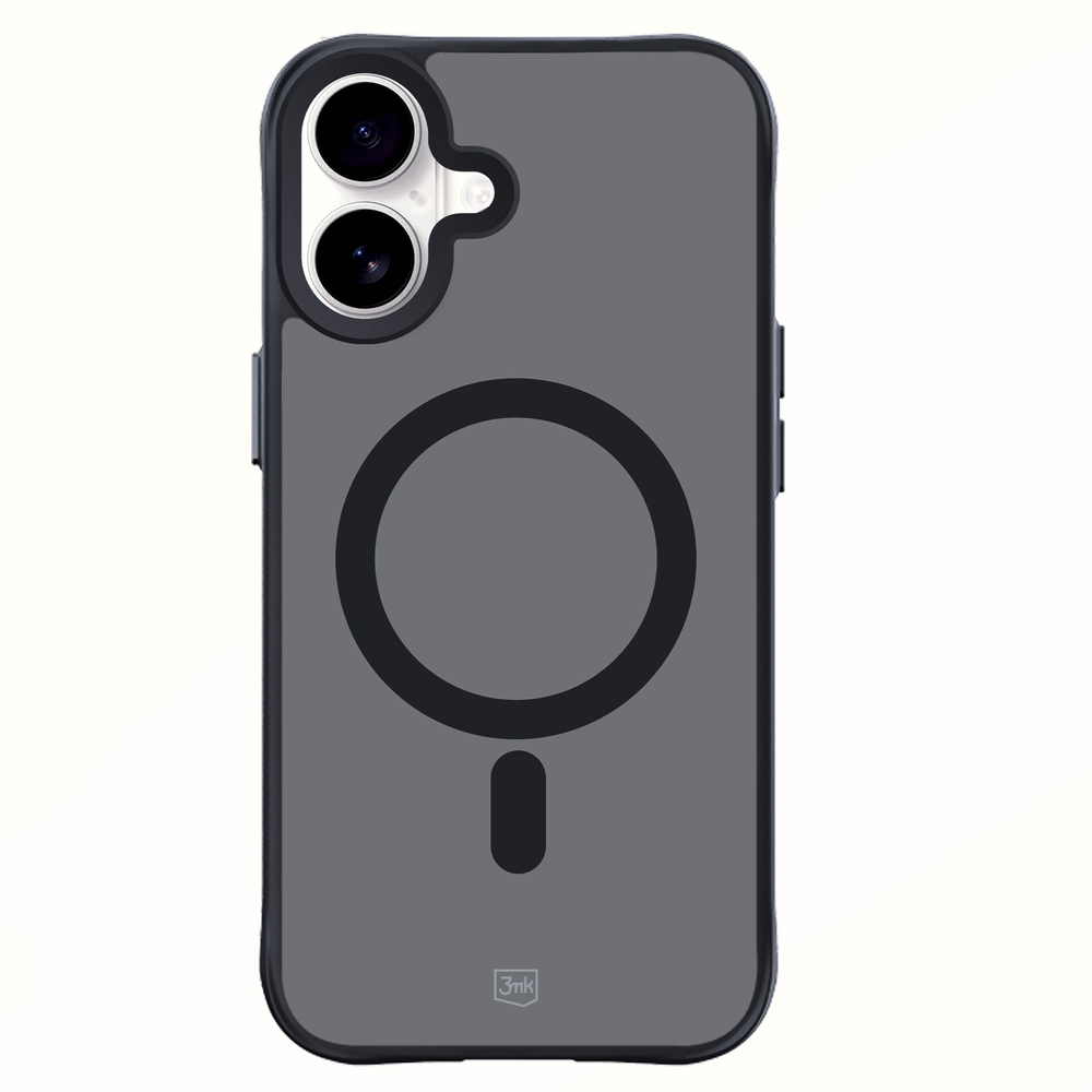 3mk dėklas iPhone 16 telefonui Smoke MagCase su MagSafe, dūmų spalvos