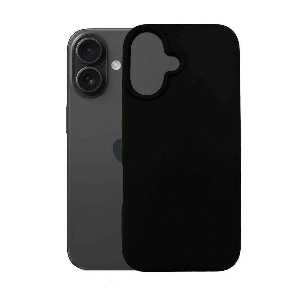 Apple iPhone 16 6.1\'\' 3MK Silicone Case Cover, Black