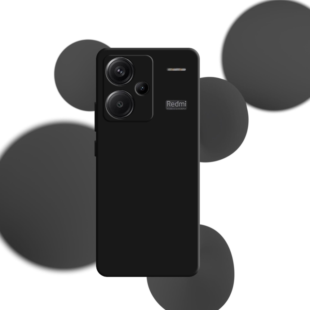 3mk Silicone Case for Xiaomi Redmi Note 13 Pro+, Black