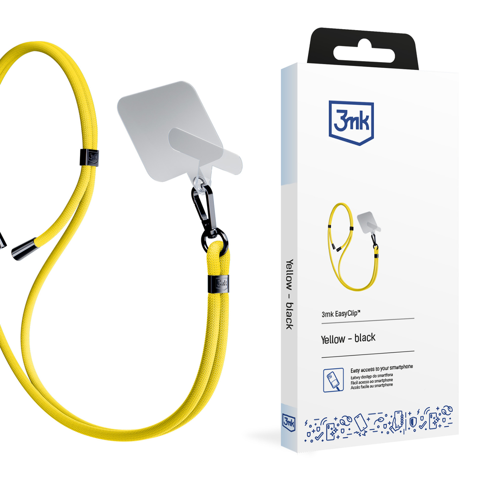 Smartphone Lanyard 3mk EasyClip, Yellow