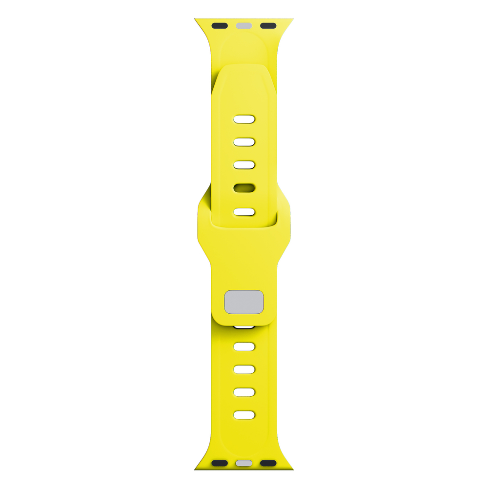 3mk Silicone Watch Strap for Apple Watch 42 / 44 / 45 / 49 mm, Yellow
