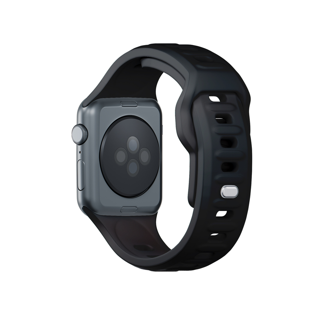 3mk Silicone Watch Strap for Apple Watch 38 / 40 / 41 mm, Black