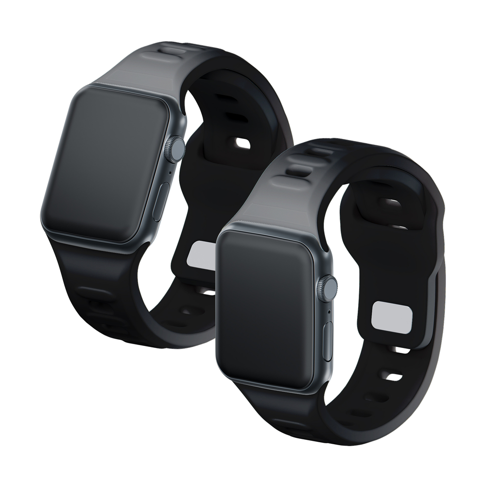 3mk Silicone Watch Strap for Apple Watch 38 / 40 / 41 mm, Black