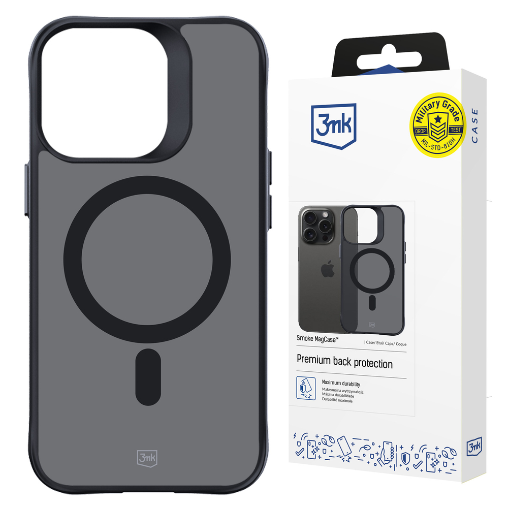 3mk Smoke MagCase for iPhone 13 Pro, Semi-transparent