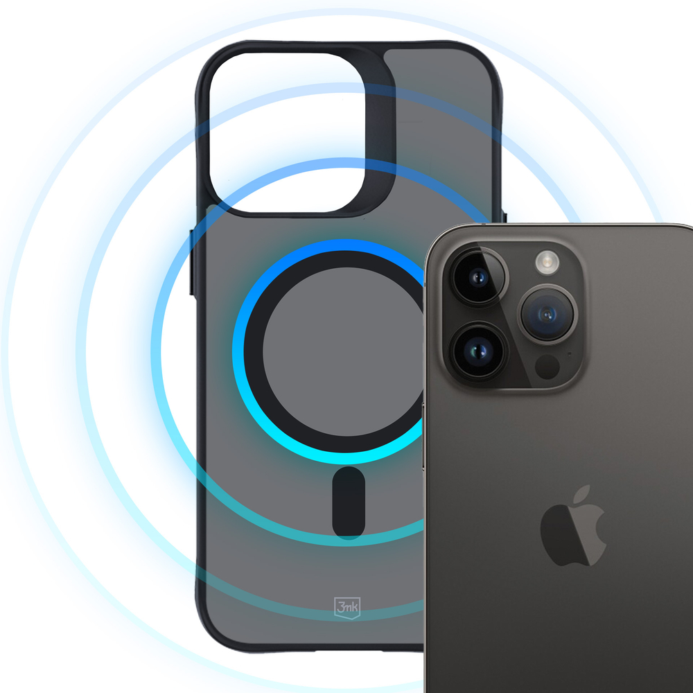 Apsauginis dėklas 3mk Smoke MagCase skirtas iPhone 14 Pro, dūminis