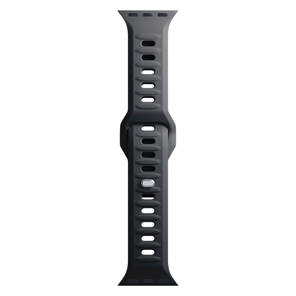 3mk silikoninis laikrodžio dirželis Apple Watch 42 / 44 / 45 / 49 mm, juodas