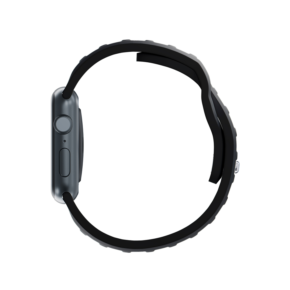 3mk silikoninis laikrodžio dirželis Apple Watch 42 / 44 / 45 / 49 mm, juodas