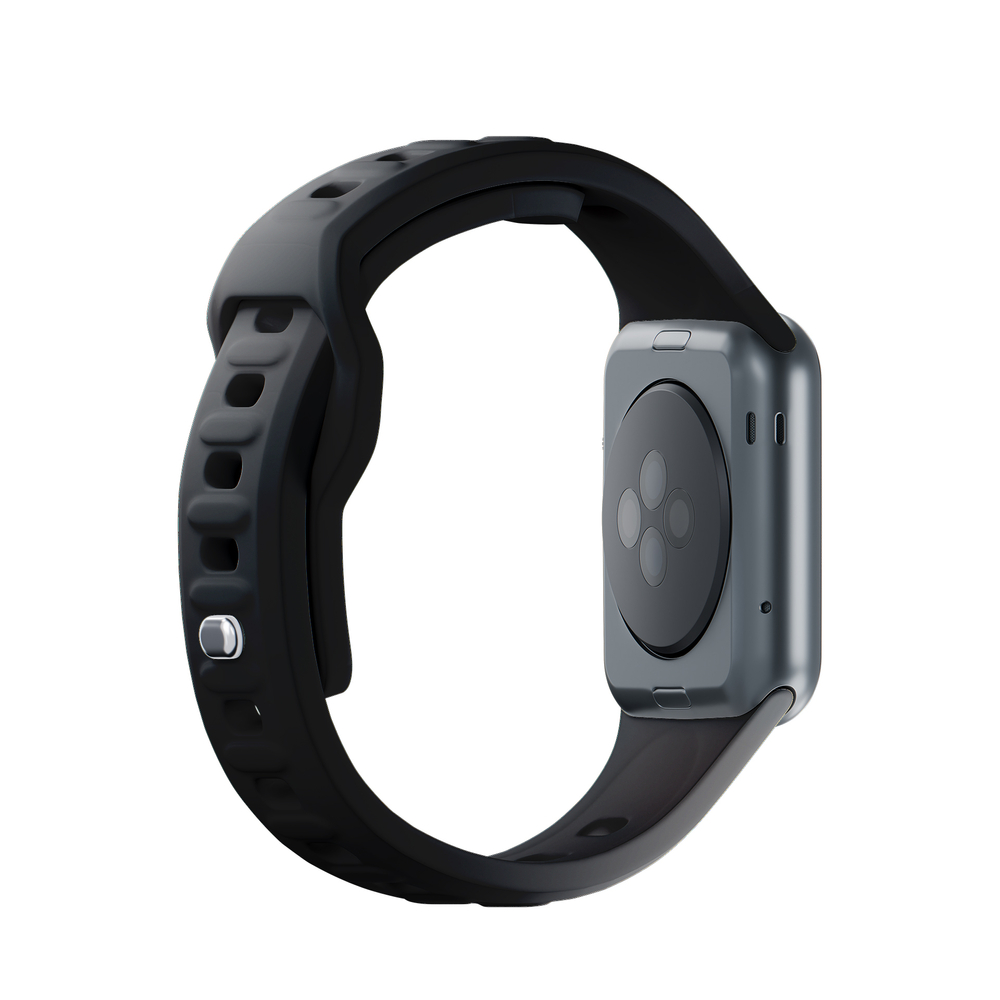 3mk silikoninis laikrodžio dirželis Apple Watch 42 / 44 / 45 / 49 mm, juodas