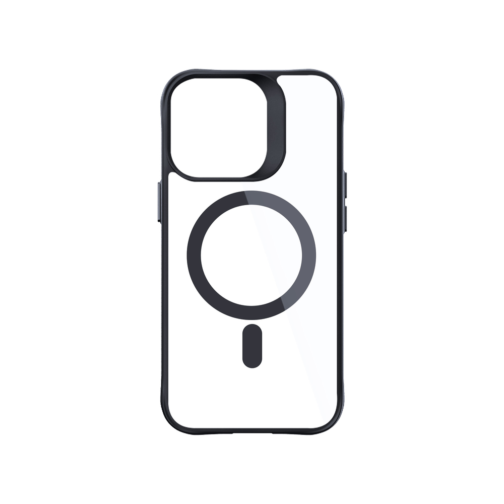 3mk Satin Armor MagCase dėklas, skirtas iPhone 15 Pro Max, skaidrus / juodas