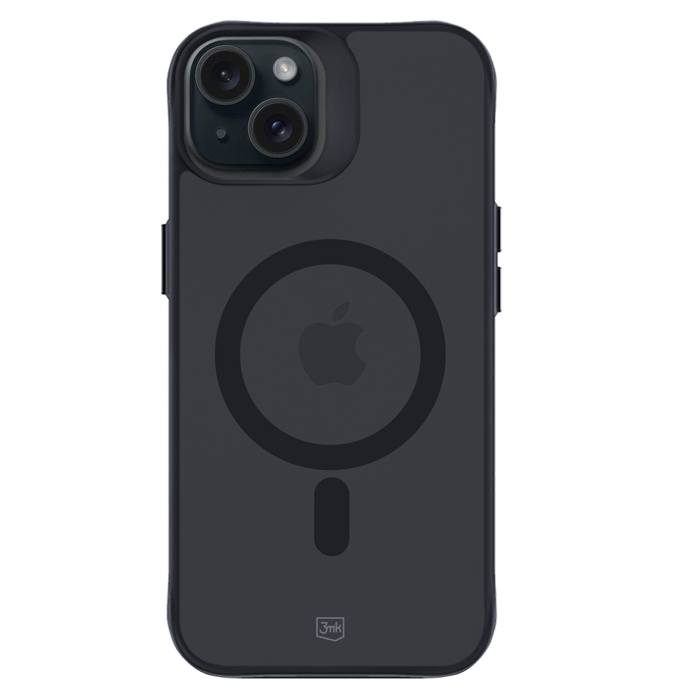 3mk iPhone 15 Plus Case Smoke MagCase, Semi-Transparent