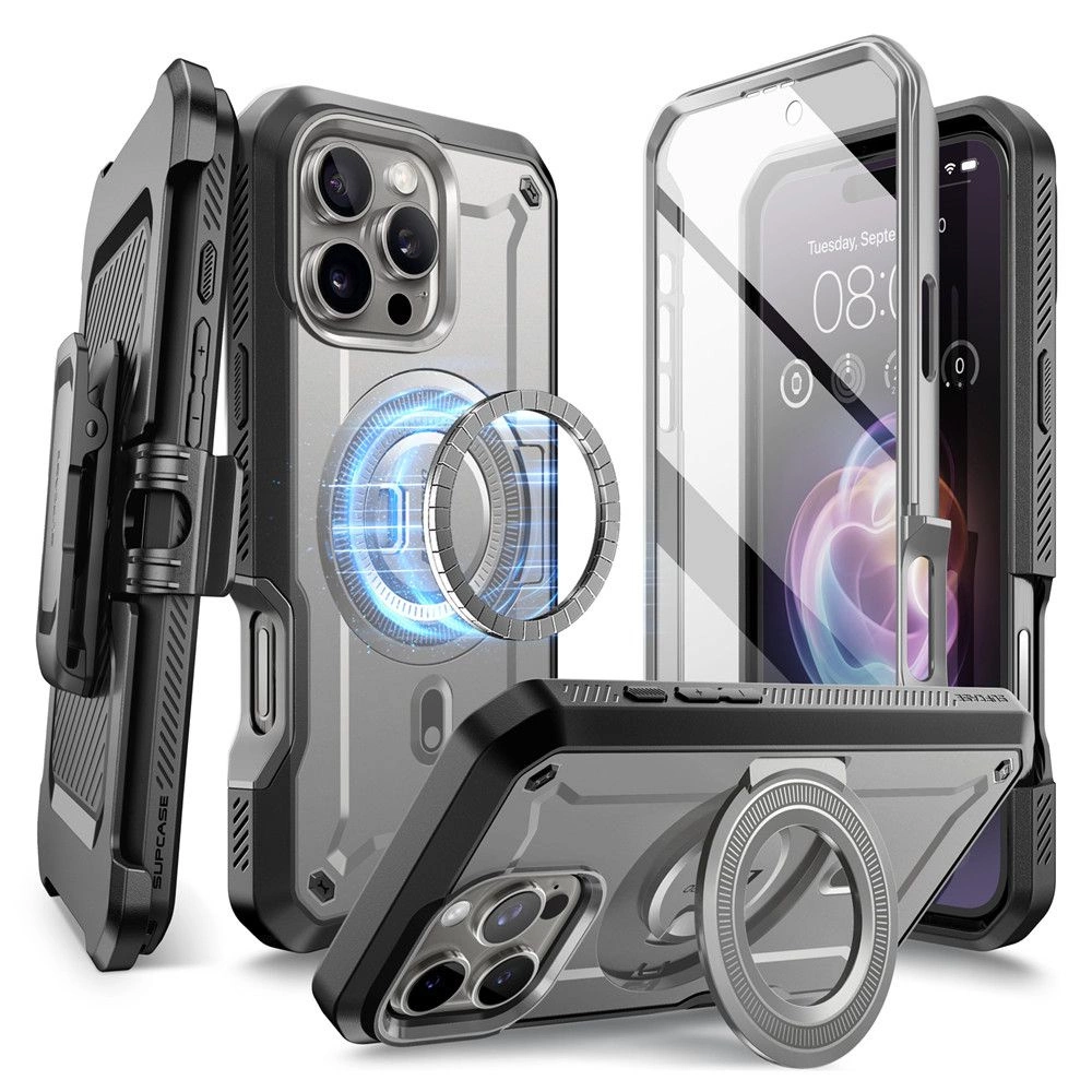 Supcase UB Pro Mag MagSafe dėklas iPhone 16 Pro Max, pilkas