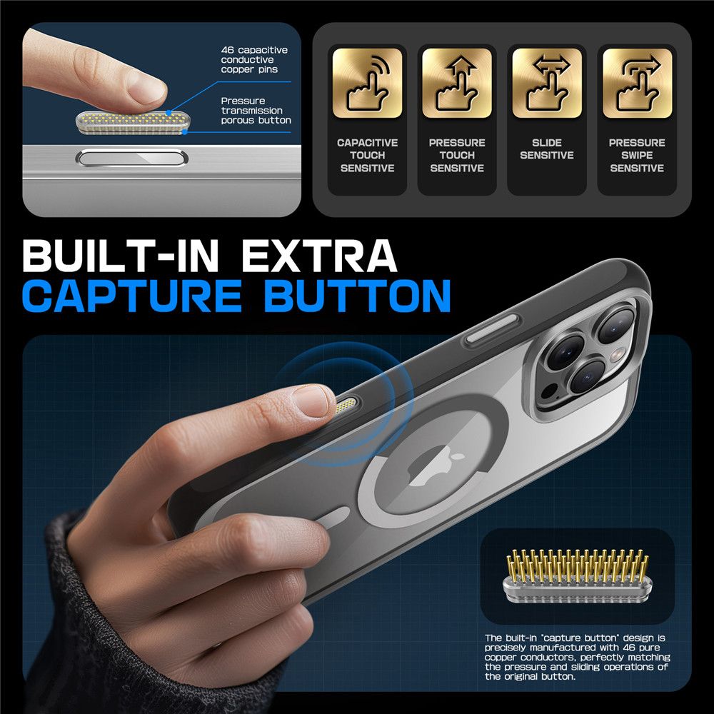 Supcase iPhone 16 Pro Max dėklas UB Mag su MagSafe, pilkas