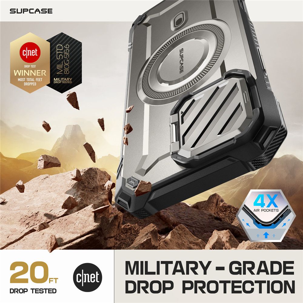 Supcase UB XT Mag MagSafe dėklas iPhone 16 Pro Max, pilkas (Tigrey)