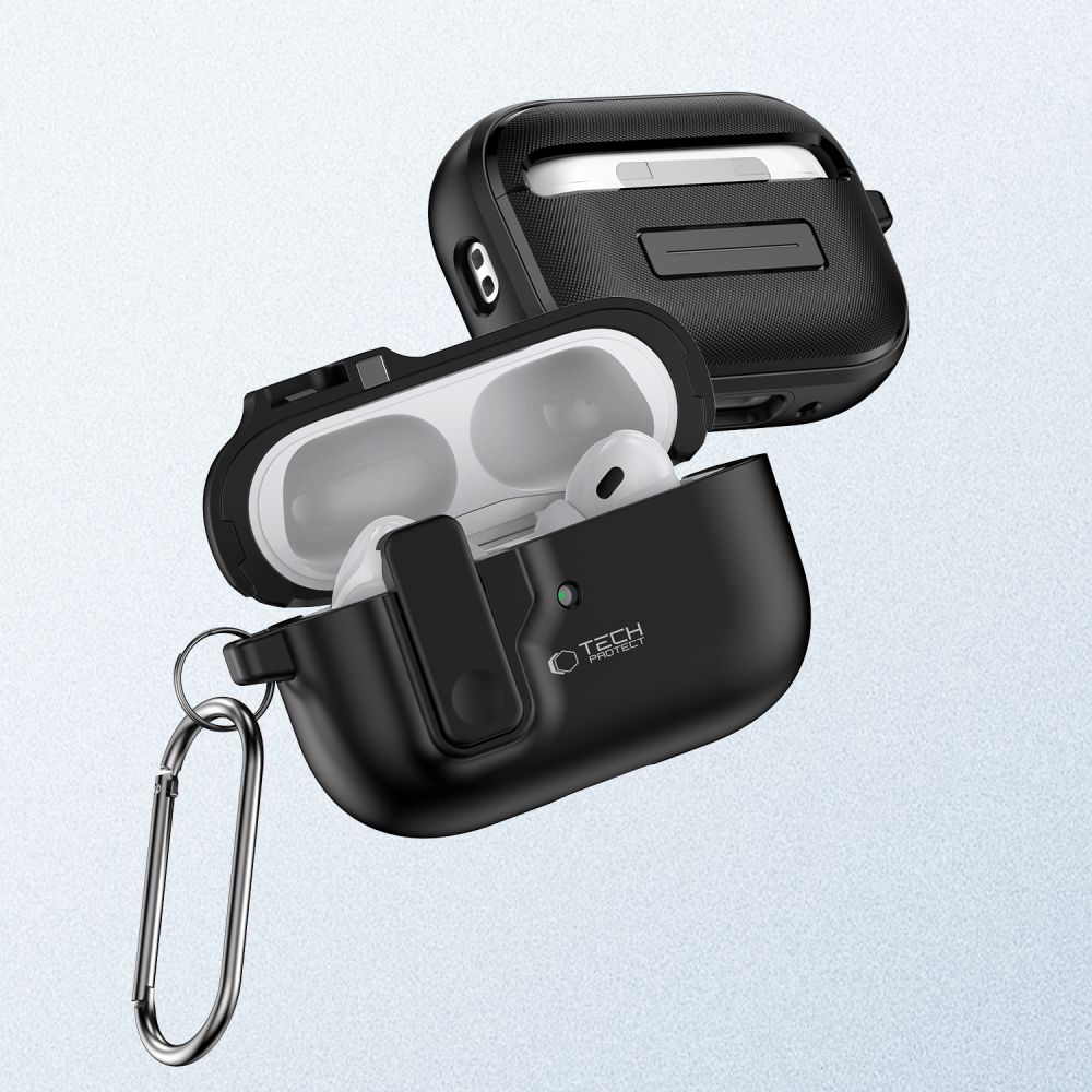 Tech-Protect Slim Hook dėklas Apple AirPods Pro 1 / 2, juodas