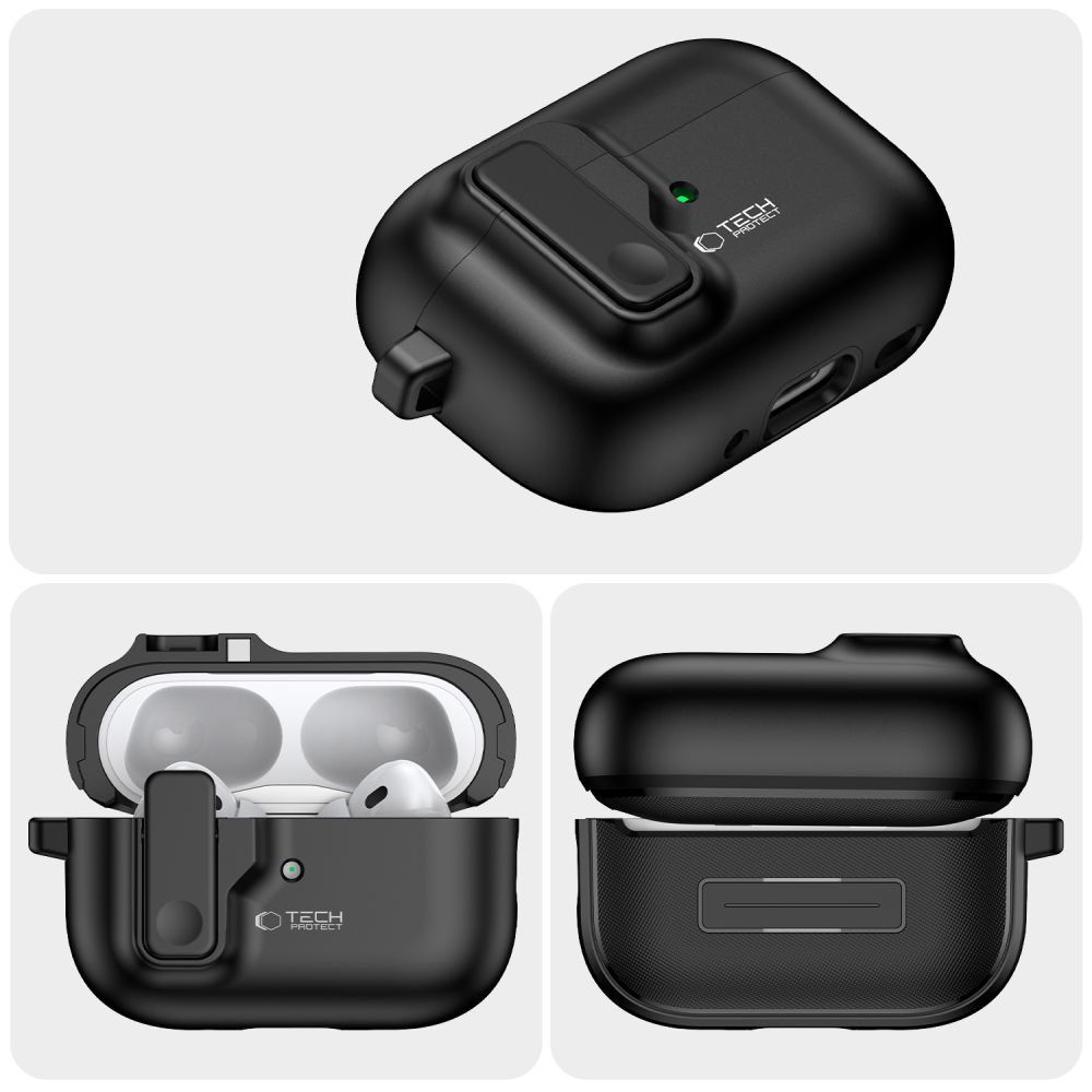 Tech-Protect Slim Hook dėklas Apple AirPods Pro 1 / 2, juodas