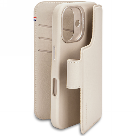 Decoded Leather Detachable Wallet MagSafe dėklas-piniginė iPhone 16, rožinis