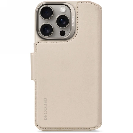 Decoded Leather Detachable Wallet MagSafe dėklas iPhone 16 Pro, rožinis