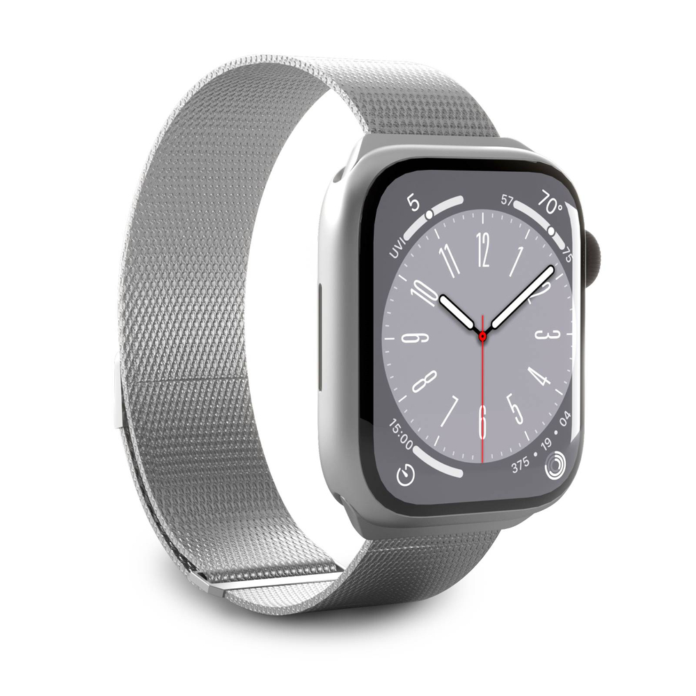 Puro Milanese dirželis Apple Watch 38 / 40 / 41 mm, sidabrinis
