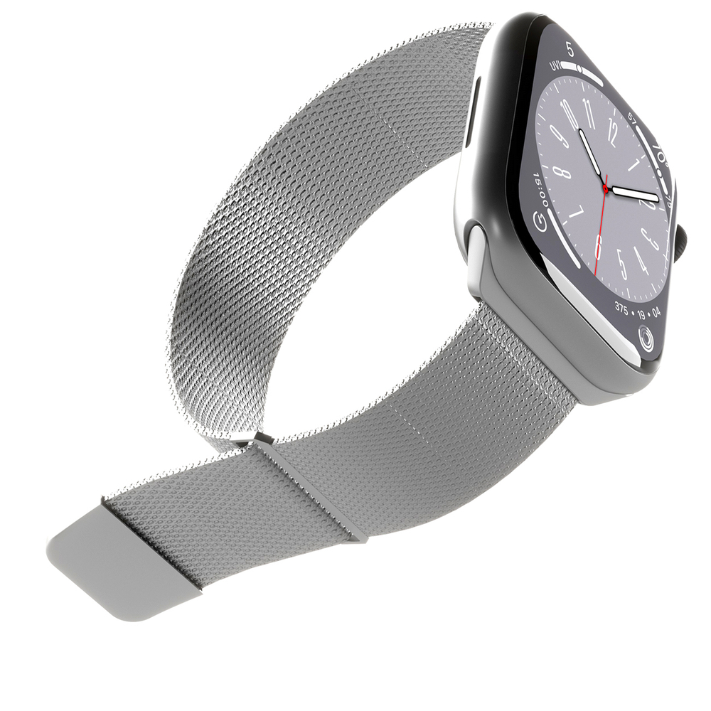 Puro Milanese dirželis Apple Watch 38 / 40 / 41 mm, sidabrinis