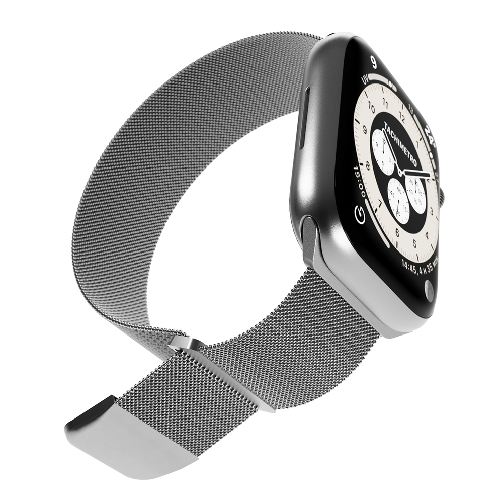 Puro Milanese dirželis Apple Watch 42 / 44 / 45 / 49 mm, Sidabrinis
