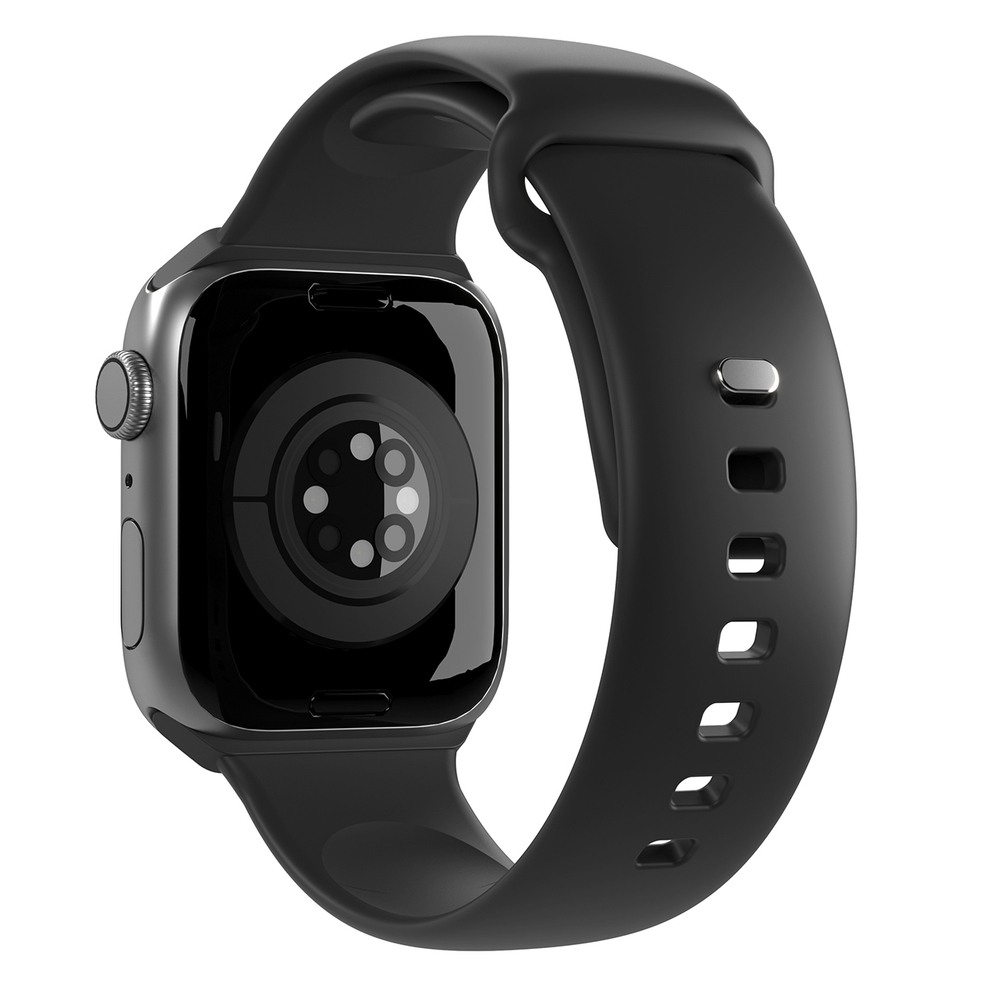 Puro Icon Silicone Strap for Apple Watch 42 / 44 / 45 / 49 mm, Black