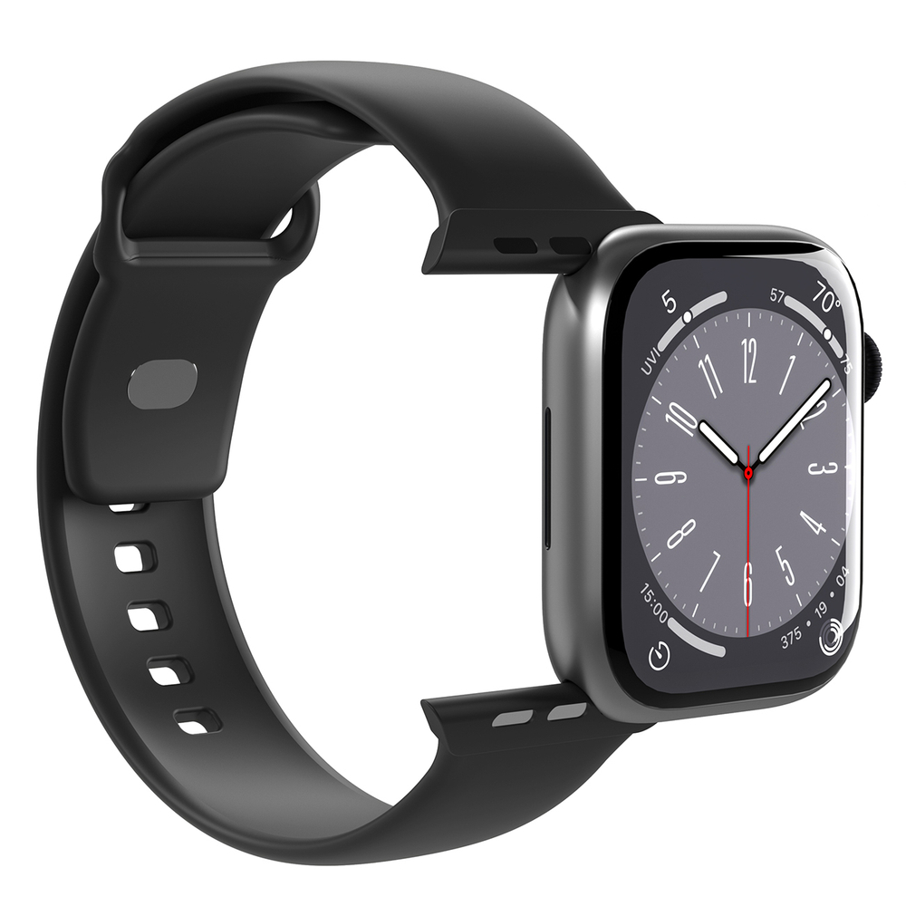 Puro Icon silikoninis dirželis Apple Watch 38 / 40 / 41 mm, juodas