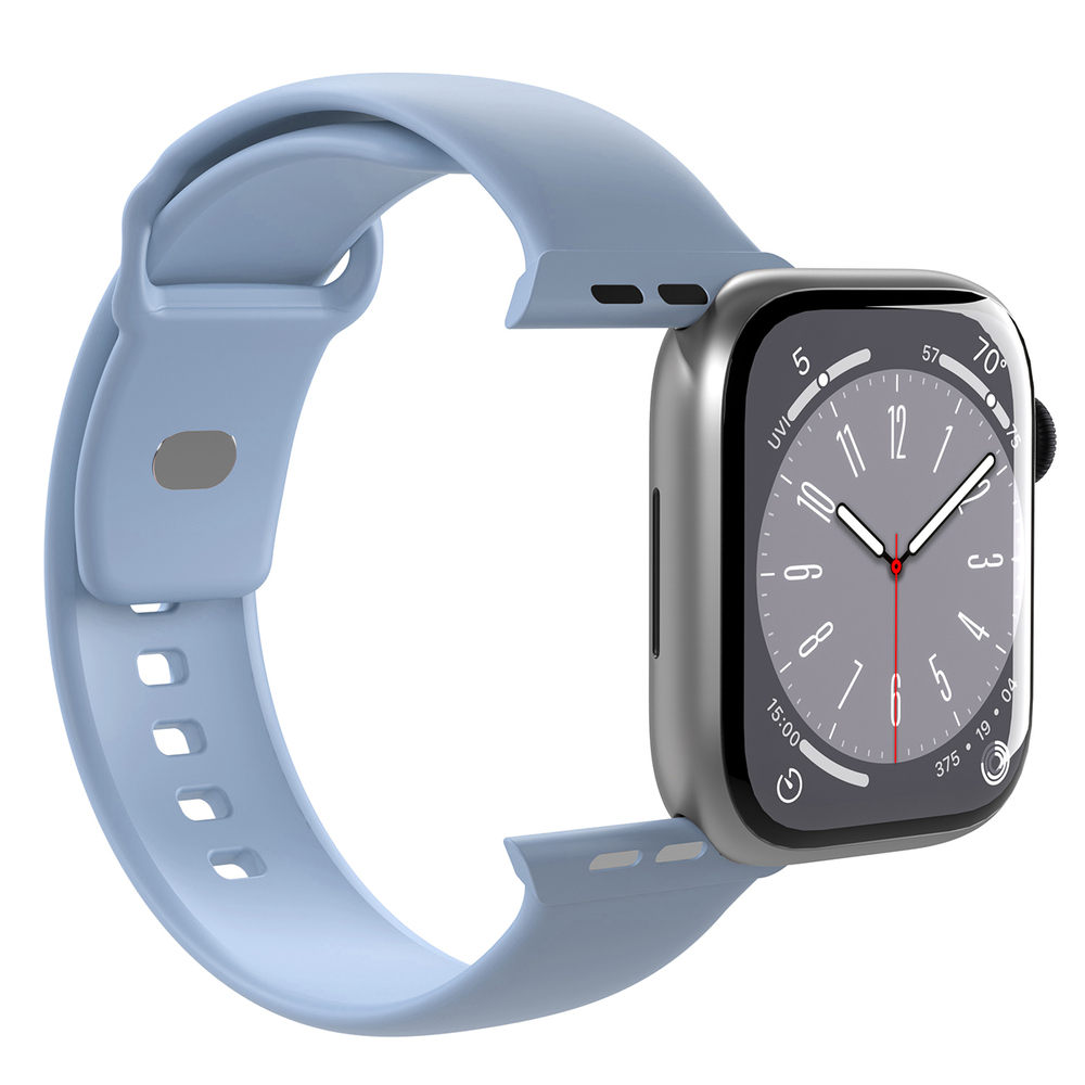 Puro Icon silikoninis dirželis Apple Watch 42 / 44 / 45 / 49 mm, šviesiai mėlynas