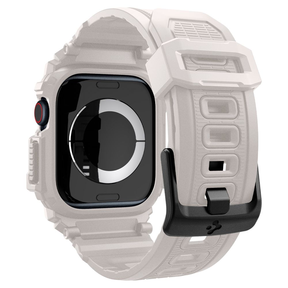 Spigen Rugged Armor Pro dirželis, skirtas Apple Watch 10 (46mm), smėlio spalvos