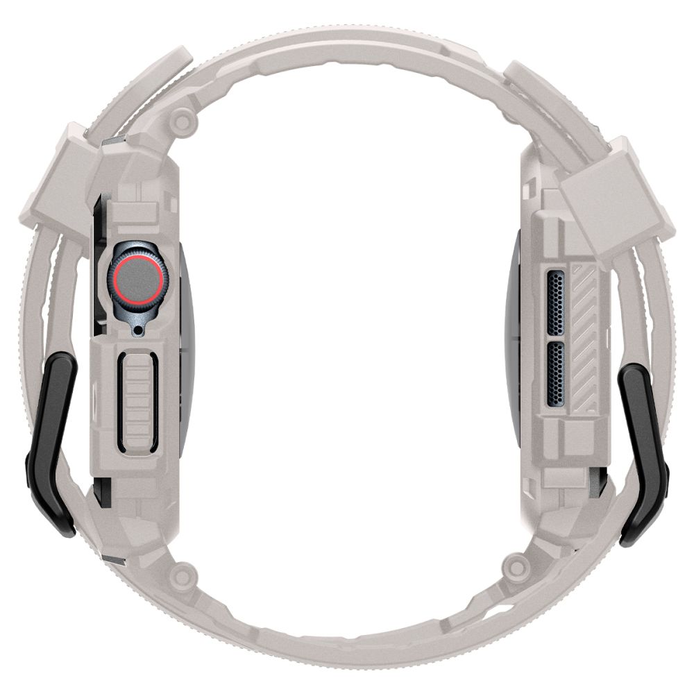 Spigen Rugged Armor Pro dirželis, skirtas Apple Watch 10 (46mm), smėlio spalvos