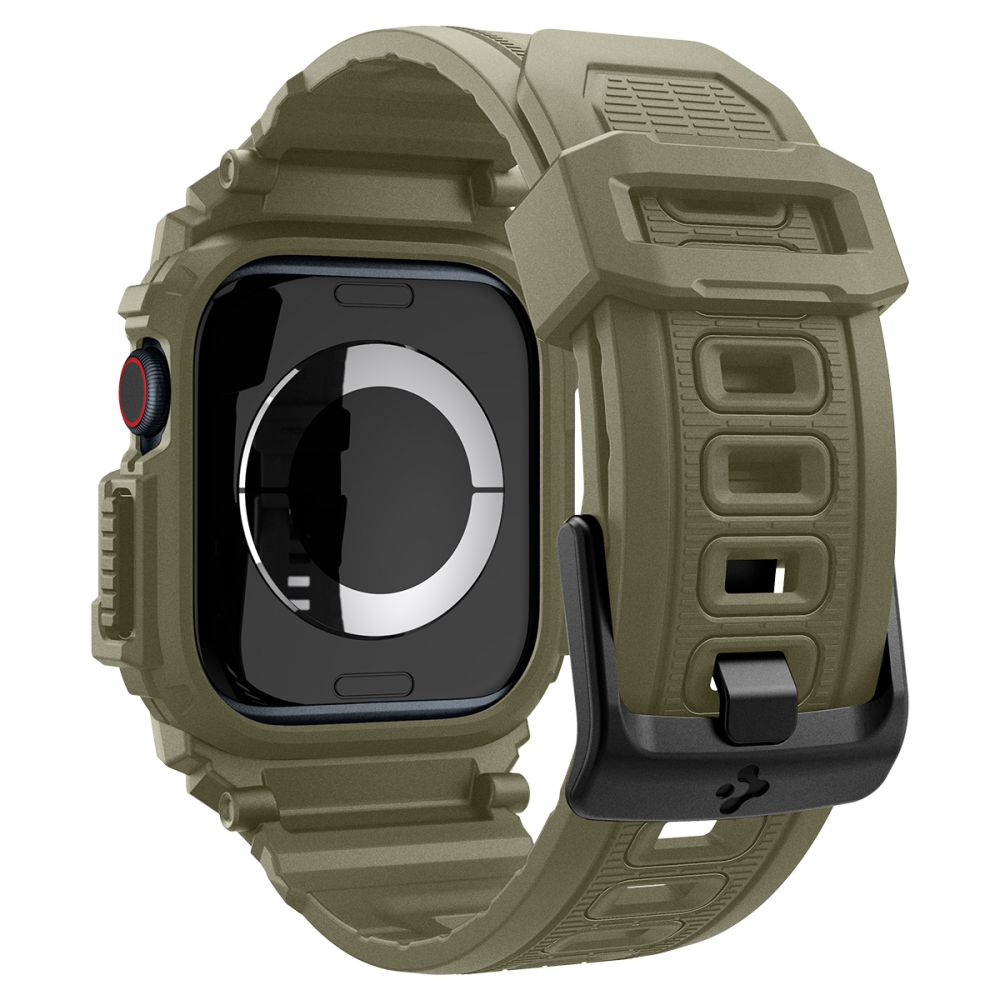 Spigen Rugged Armor Pro dirželis Apple Watch 10 (46mm) laikrodžiui, žalias