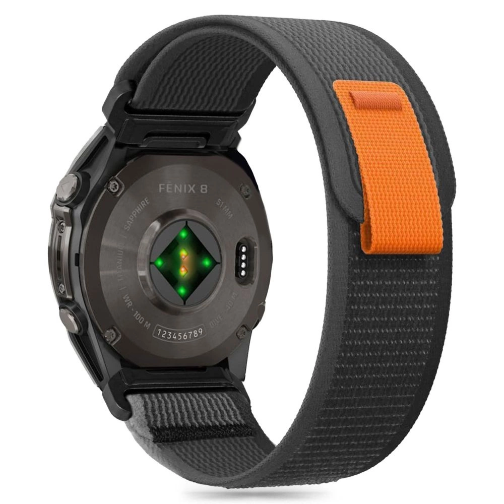 TECH-PROTECT NYLON GARMIN FENIX 5X / PLUS 6X PRO 7X 8 (51 MM) BLACK/ORANGE