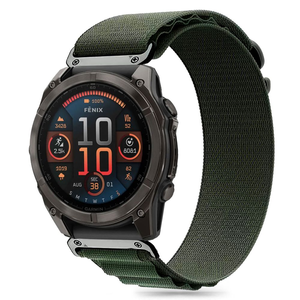 TECH-PROTECT NYLON PRO GARMIN FENIX 5X / PLUS 6X 7X 8 (51 MM) OLIVE GREEN