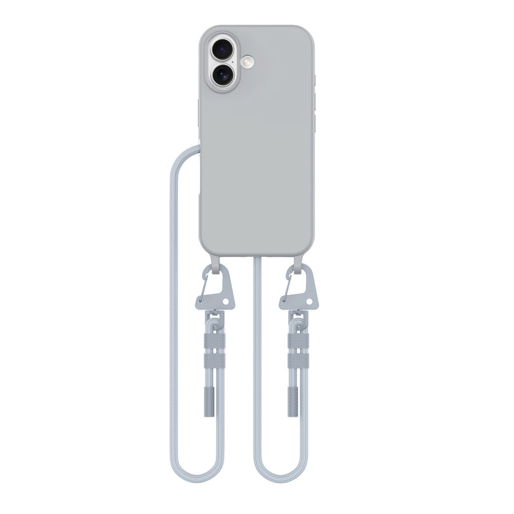 Dėklas iPhone 16 Tech-Protect MagNecklace MagSafe, pilkas