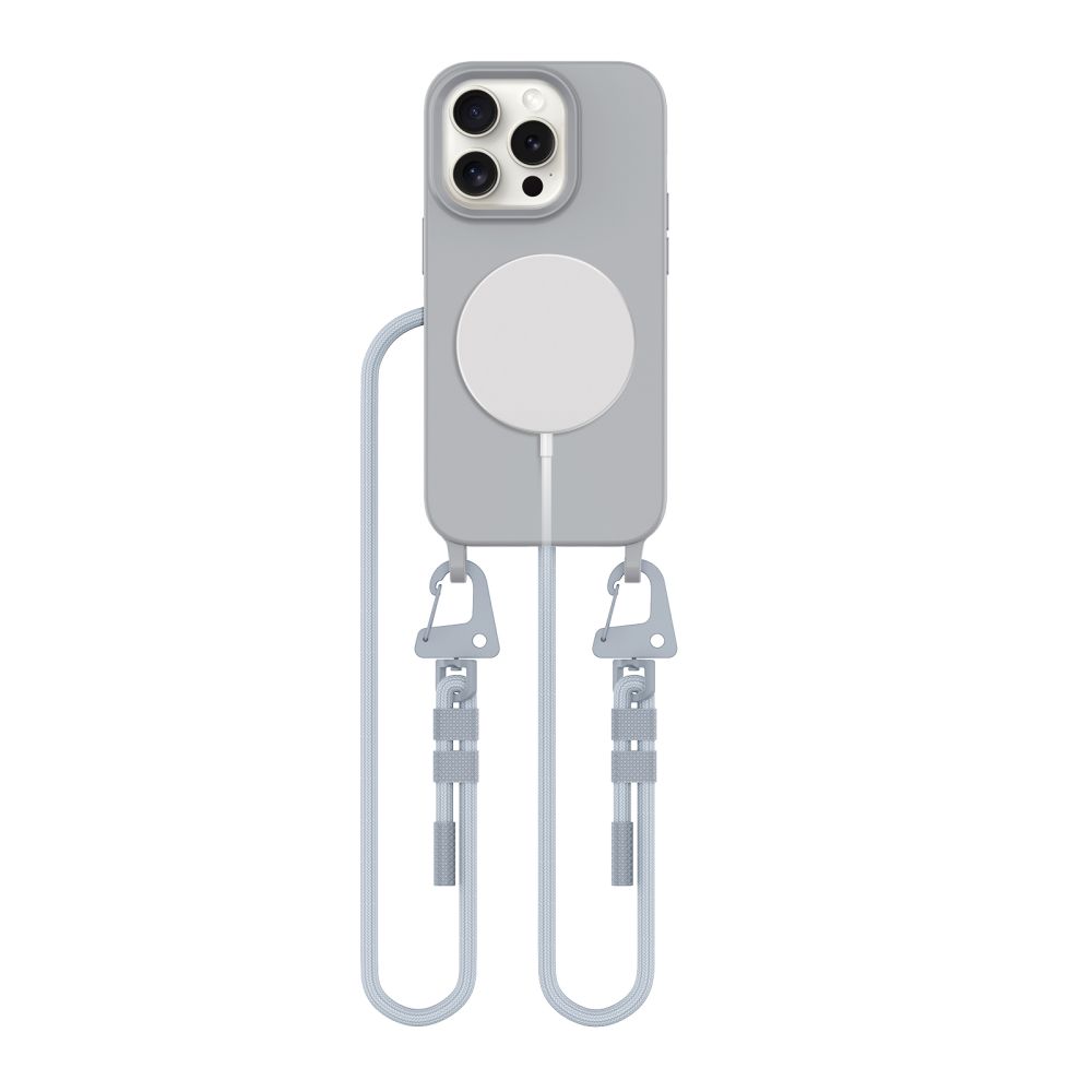 Tech-Protect iPhone 14 Pro dėklas MagNecklace MagSafe, pilkas