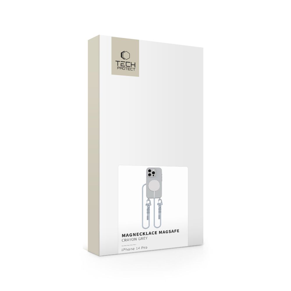 Tech-Protect iPhone 14 Pro dėklas MagNecklace MagSafe, pilkas